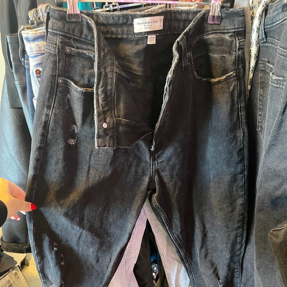 New Abercrombie Ankle Skinny Straight High Rise Curve Love Jeans